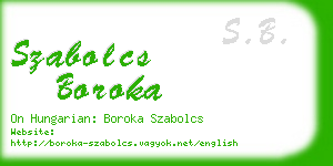 szabolcs boroka business card